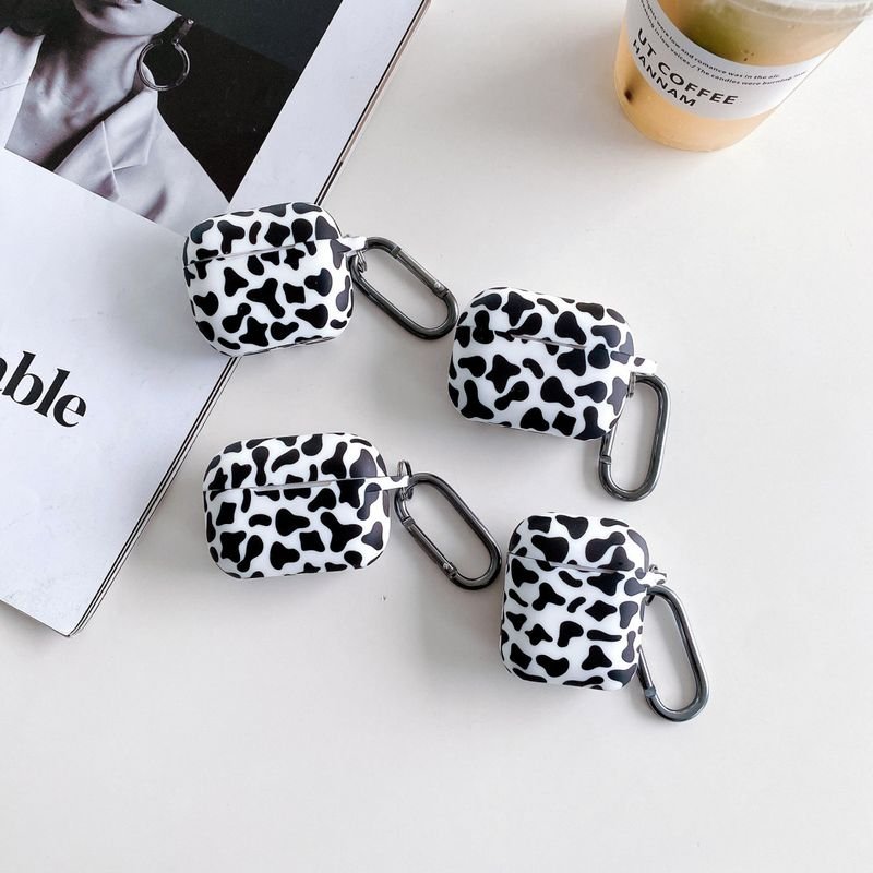 Simple Fashion Cartoon Butterfly Leopard Floral Printed Silicone Apple Bluetooth Headset Case