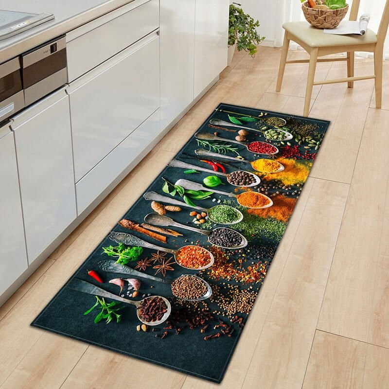 40*60cm Simple Food Pattern Kitchen Door Mat