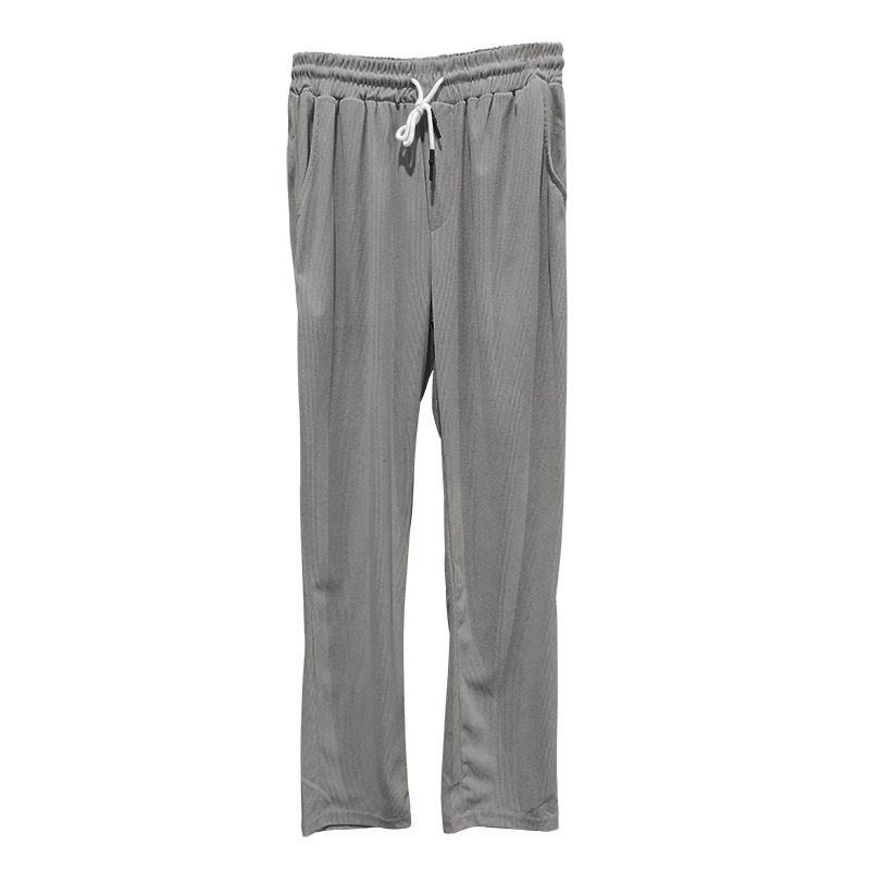 Men Fashion Casual Solid Color Corduroy Wide Leg Trousers