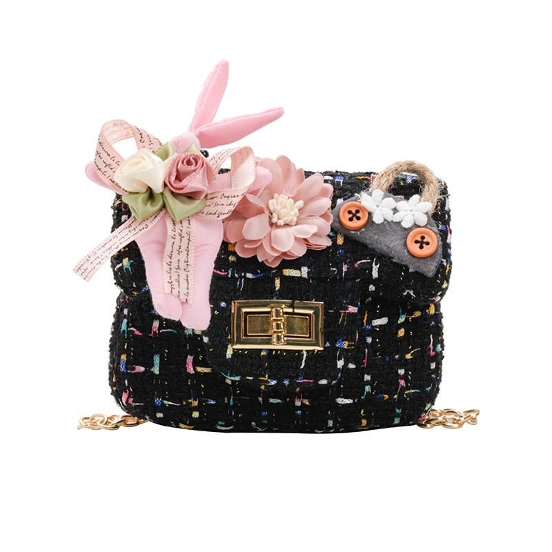 Kids Girls Fashion Casual Cute Flower Crossbody Handle Princess Bag