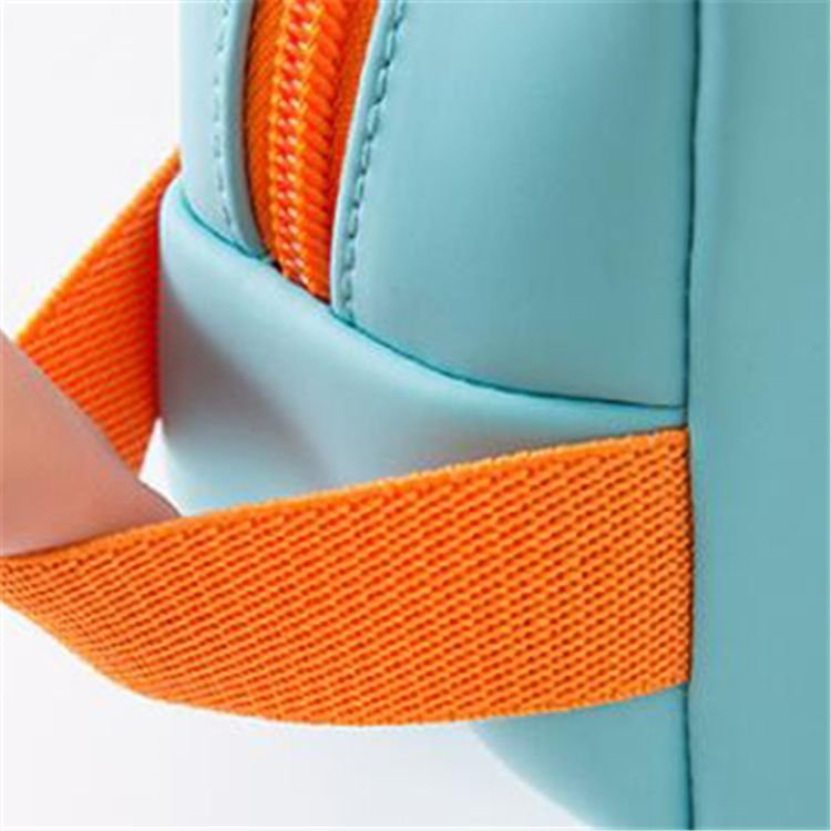 Woman Fashion Color Blocking Zipper Portable Cosmetic Bag