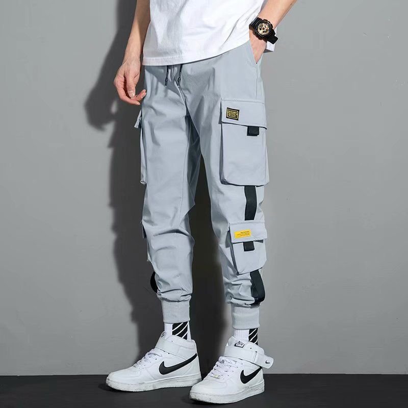 Men Fashion Casual Multi-Pocket Plus Size Jogger Cargo Pants