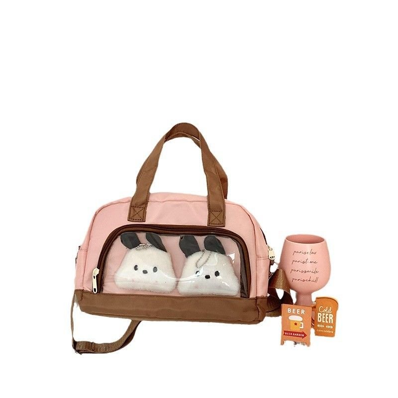Kids Unisex Casual Cute Alphabet Kitten Print Crossbody Handle Bag