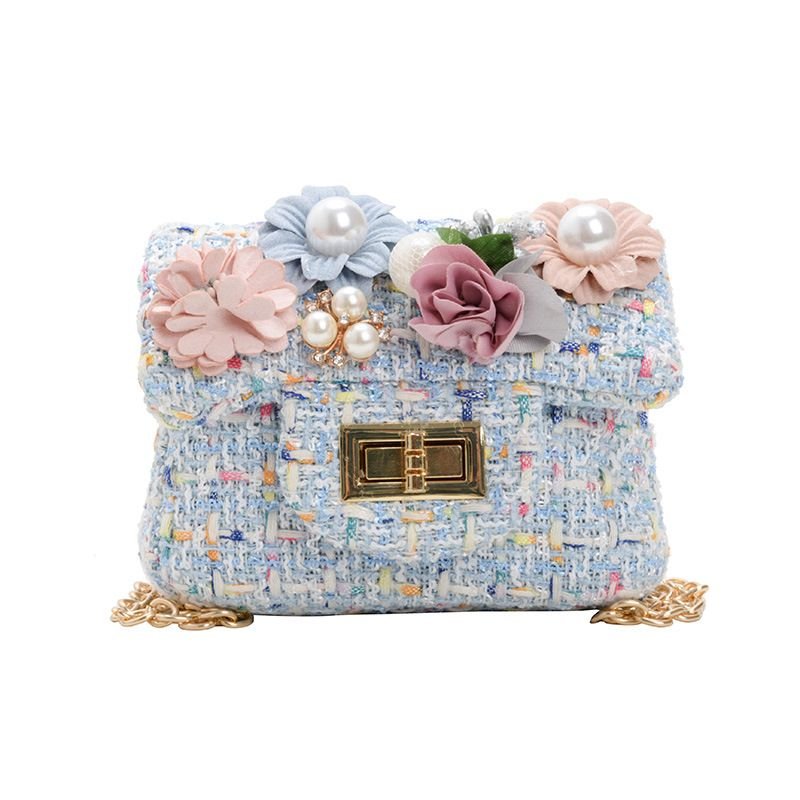 Kids Girls Fashion Casual Cute Flower Crossbody Handle Princess Bag