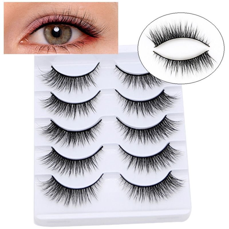 LTWEGO Women Fashion 3D Cat'S Eye Roll-Up Thick False Eyelashes