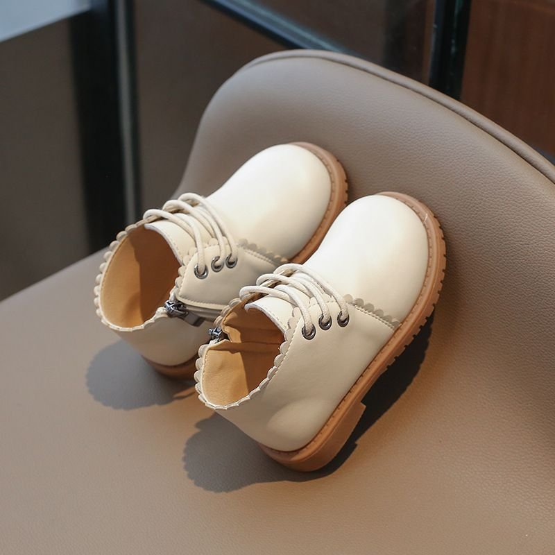 Children Fashion Solid Color PU Boots