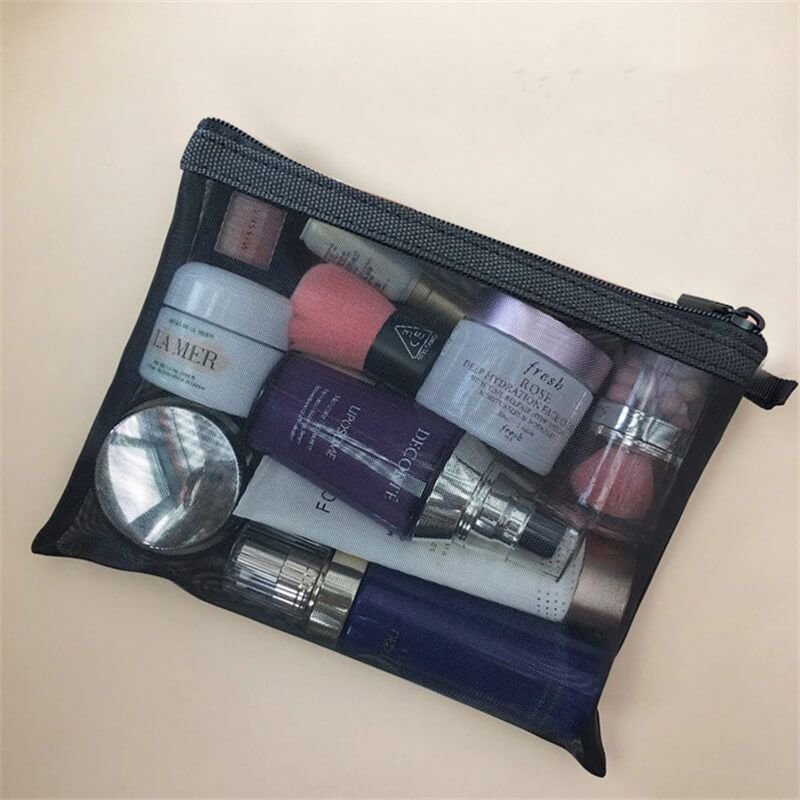 Portable Mesh Simple Storage Cosmetic Bag