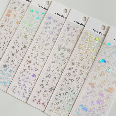 Colorful Hot Silver Basic Pvc Diy Sticker
