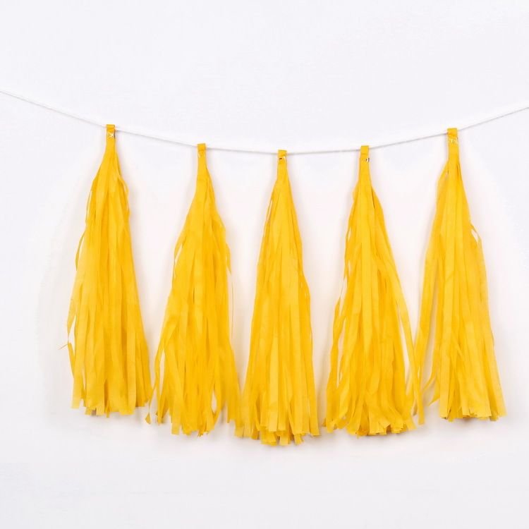 Birthday Party Paper Tassel Pull Banner Wedding Background Layout Ribbon Decoration Supplies