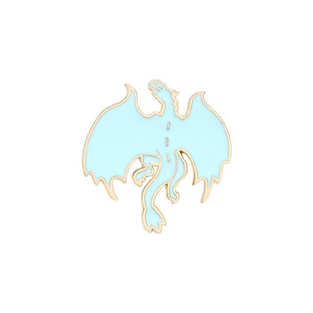 Halloween Unisex Cute Flying Dragon Pterosaur Metal Brooches