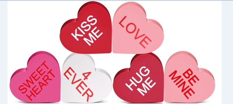 Heart-Shaped Wooden Ornaments Valentine'S Day Decoration Wedding Party Love Ornaments Wooden Crafts