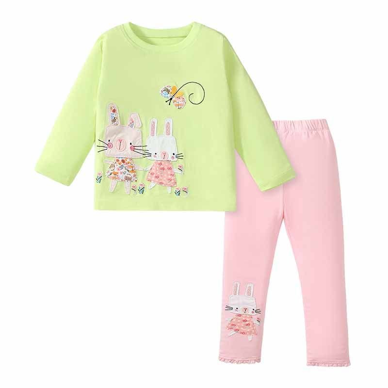 Kids Toddler Girls Spring Autumn Casual Cute Cartoon Long Sleeve Sweatshirts Pants Sets