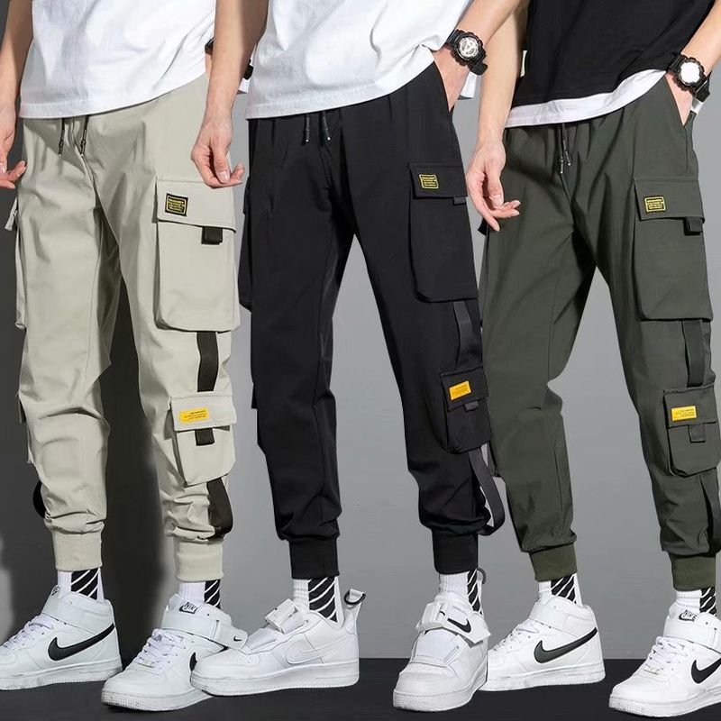 Men Fashion Casual Multi-Pocket Plus Size Jogger Cargo Pants